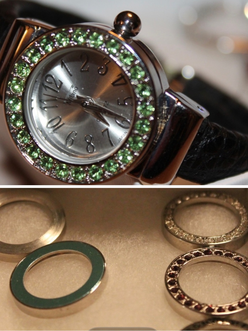 SALE!!! Milano cuff watch with interchangeable bezels.  2
